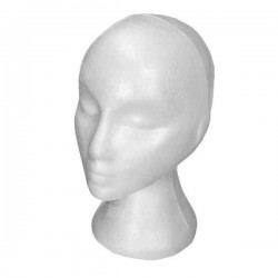 Styrofoam Bald Mannequin Head Stand Foam Manikin Head