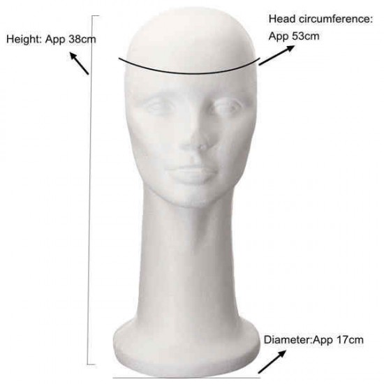Styrofoam Foam Head Cap Hat Display Model Manikin Mannequin Wig Hair Glasses Holder Styrofoam Foam Head Cap Hat Display Model Manikin Mannequin Wig Hair Glasses Holder