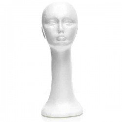 Styrofoam Long Neck Female Foam Head Model Glasses Hair Wig Mannequin Hat Stand Display