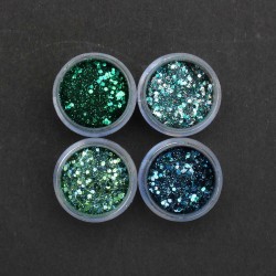 Super Shining Grass Green Mixed Glitter Powder Sequins Nail Decoration Dust Mermaid Effect Manicure