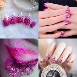 Super Shining Mixed Glitter Powder Sequins Nail Decoration Dust Rose Red Mermaid Effect Manicure Orn