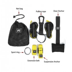 Suspension Fitness Yoga Belt Set Resistance Bands Pull Rope Sports Exercise Workout Hanging Pull Rope