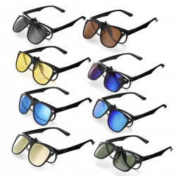 TR90 UV400 Polarized Sunglasses Lense Clips Lenses Glasses for Outdoor Driving Men Women