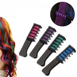 Temporary Dye Color Hair Chalk Soft Pastel Cream Comb Salon Hairbrush