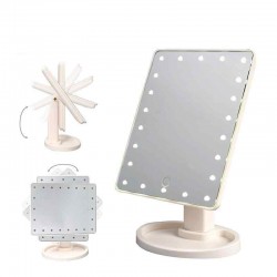 Touch Screen Cosmetic Mirror 16 LED Light Makeup Tool Adjustable 360 Degree Rotation Vanity Mirrors
