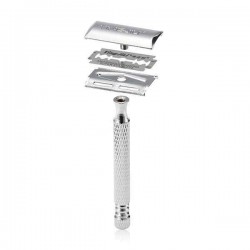 Traditional Handle Double Edges Safety Razor Manual Beard Care Stainless Steel Shaver Shaving Tool