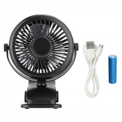 USB Clip On Stroller Fan Battery Operated Portable 5200mAh Battery Desk Fan Auto Oscillating Personal Mini Table Fan