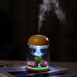 USB Mini Micro Landscape Humidifier Night Light Ultrasonic Humidifiers Mist Maker Air Purifier