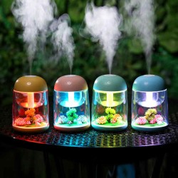 USB Mini Micro Landscape Humidifier Night Light Ultrasonic Humidifiers Mist Maker Air Purifier