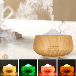 Ultrasonic Color-changing Wood Grain LED Aroma Diffuser Humidifier Aromatherapy Spa Essential Oil