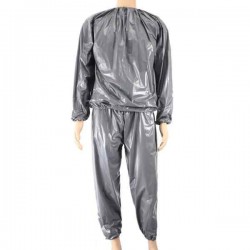Unisex PVC Sweat Sauna Suit Cloth Lose Weight Slimming Fitness