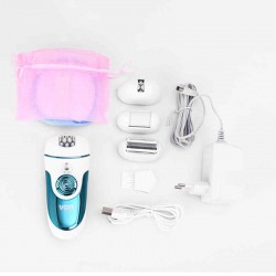 VGR 4 in 1 Women Epilator 100-240V USB Rechargeable Electric Body Hair Removal Machine Multifunctional Bikini Depilatory