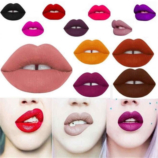 Vampire Velvet Matte Matte Dusty Rose Lipstick Deep Red Lip Sticks Waterproof