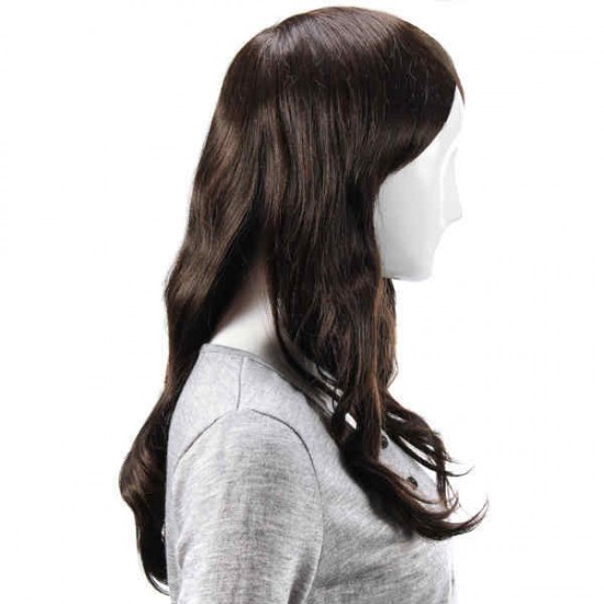 Virgin Remy Medium Brown Side Bang Long Capless Mono Top Human Hair Wig Virgin Remy Medium Brown Side Bang Long Capless Mono Top Human Hair Wig