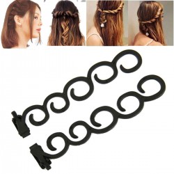 Waterfall Twist Roller Back Hair Styling Clip Stick Bun Maker Braid Tool Hair Accessories