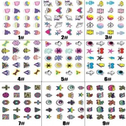 Waterproof Decal Eyes Rainbow Pattern Nail Art Sticker