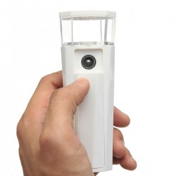 White Nano Sprayer Moisturizing USB Rechargeable Face Humidifier Portable Dual Use Power Bank