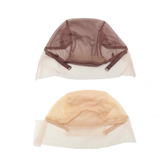 Wig Cap For Wig Making Weave Cap Elastic Hair Net Mesh Adjustable Straps Wig Cap For Wig Making Weave Cap Elastic Hair Net Mesh Adjustable Straps