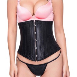 Women's Jacquard 12/24 Steel Bone Corset Bust Support Lift Chest Tighten Waist Flat Abdomen Shaper with Thong