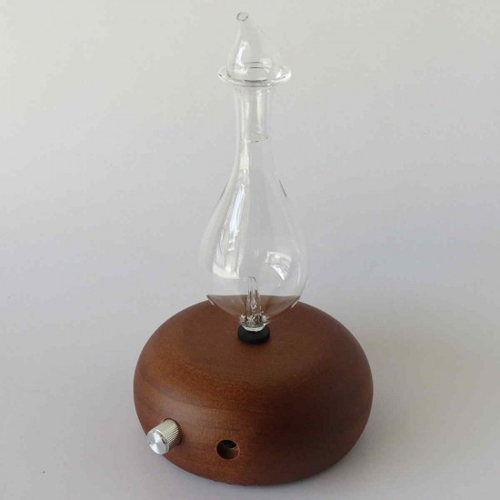 Wood & Glass Pure Essential Oils Diffuser Aromatherapy Machine Air Nebulizer Adjustable