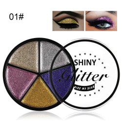 XLOONG 5 colors Eye Shadow Palette Shimmer Eyes Makeup Set