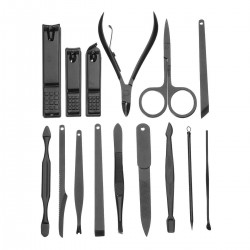 Y.F.M® 15pcs Nail Clipper Manicure Pedicure Set Earpick Grooming Pedicure Kit Portable