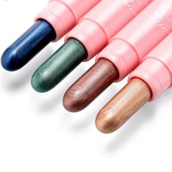 by nanda Double Head Pearl Eyeshadow Eyeliner Pen Sponge Automatic Rotation Eye Makeup Stick