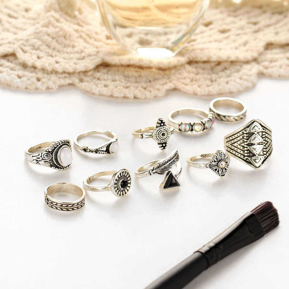 10-Pcs-Women-Vintage-Gift-Ring-Set-Rhinestones-Gem-Knuckle-Rings-Jewelry-1246971