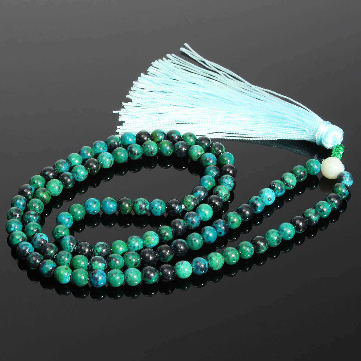 108Pcs-6mm-Dark-Green-Jade-Prayer-Beads-Bracelet-Necklace-Jewelry-1057538