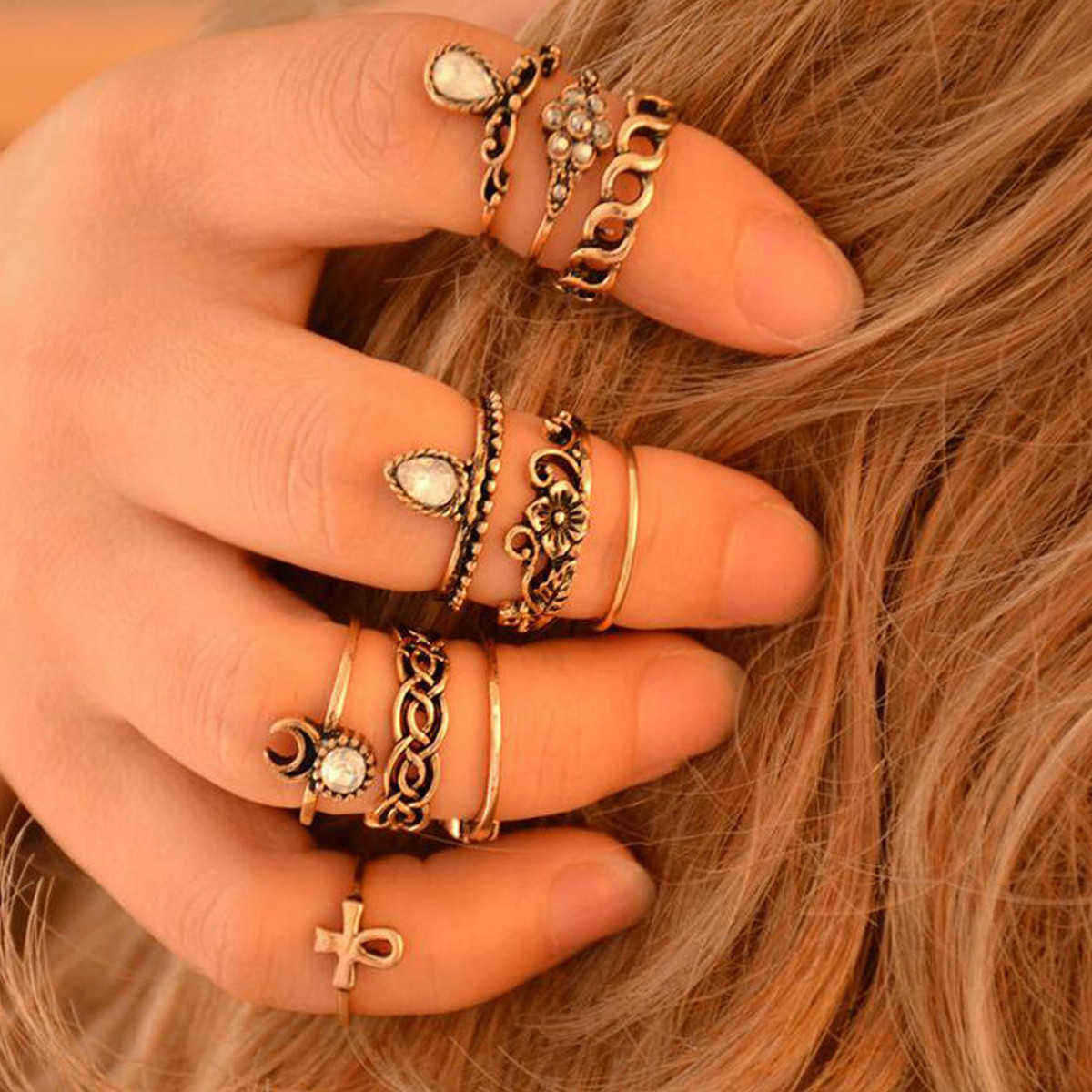 10pcs-Vintage-Knuckle-Rings-Tribal-Ethnic-Hippie-Joint-Punk-Ring-Set-for-Women-1082097