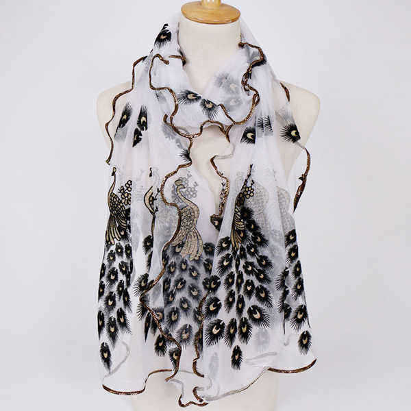 190CM-Women-Peacock-Pattern-Lace-Scarves-Shawl-Casual-Travel-Soft-Scarf-1192599