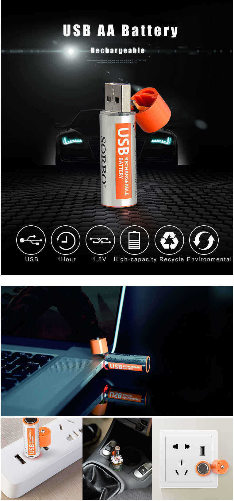 4PCS-SORBO-15V-1200mAh-USB-Rechargeable-1-Hour-Quick-Charging-AA-Li-po-Battery-1082726
