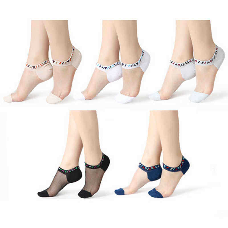 5-Pairs-Women-Ultrathin-Breathable-Cotton-Lace-Low-Cut-Non-Slip-Sock-High-Sesilience-1310985