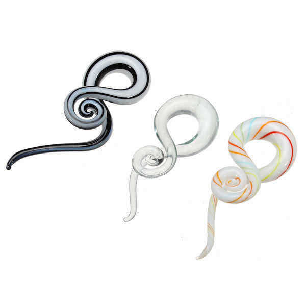 5mm-12mm-1-Pair-Twist-Pyrex-Glass-Ear-Gauges-Taper-Plugs-Stretcher-Expander-994888