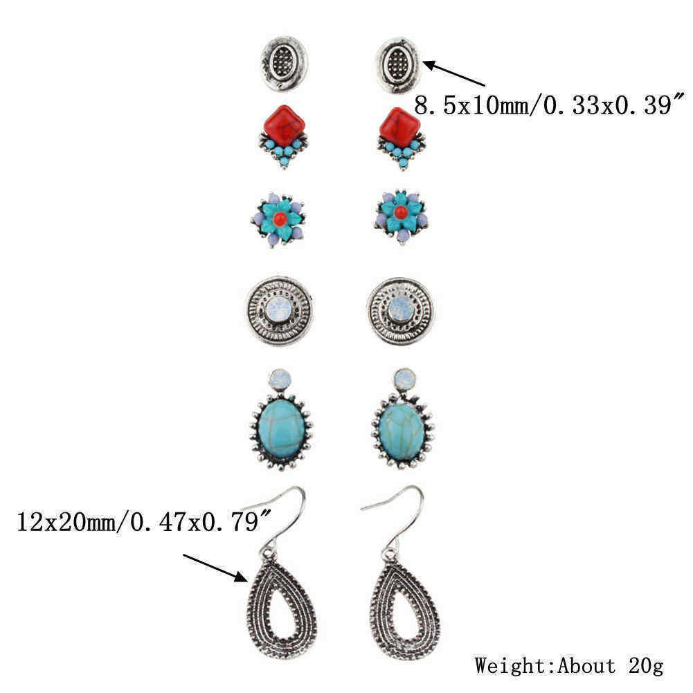 6-Pairs-of-Turquoise-Ear-Stud-Alloy-Rhinestones-Earrings-Set-1138033