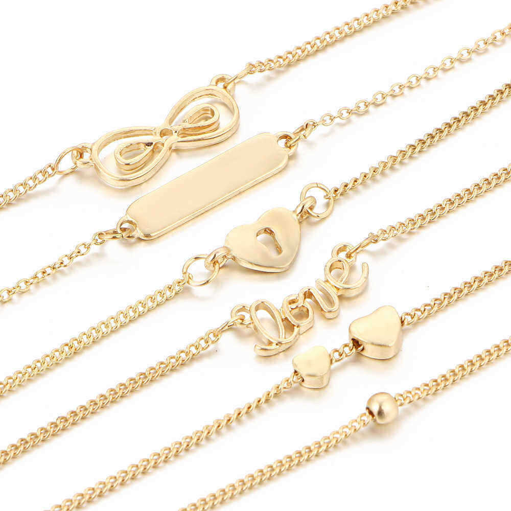 6-PcsSet-Trendy-Heart-Shape-Lucky-Chain-Love-Gold-Color-Anklet-Jewelry-for-Women-1269829