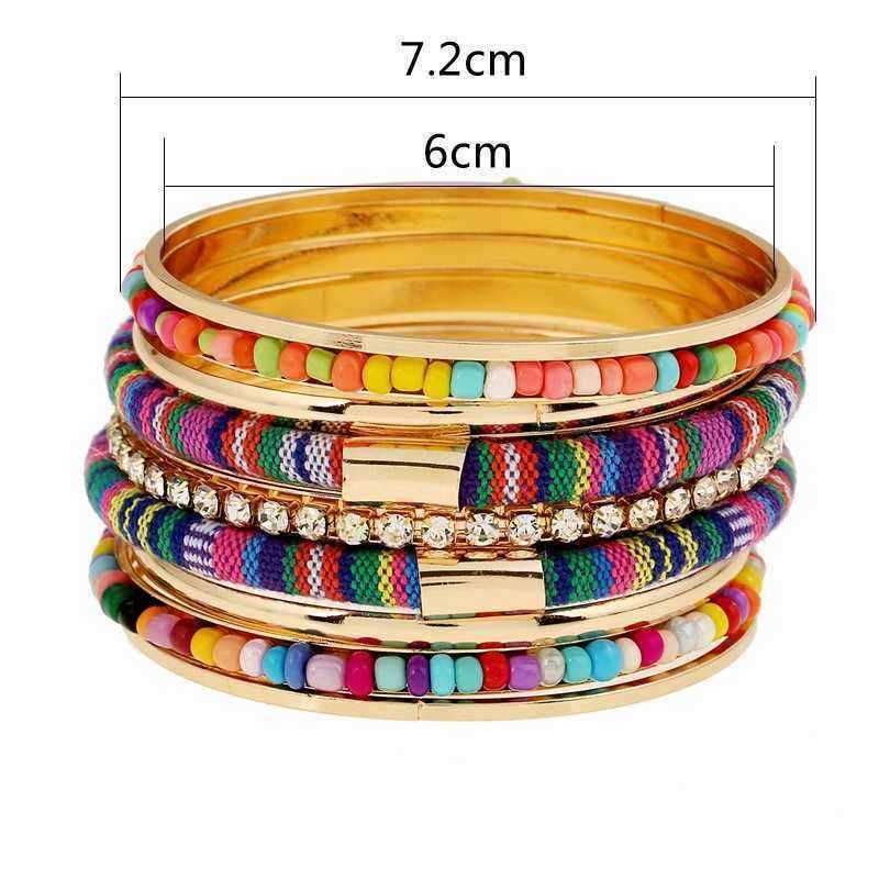 Bohemian-Bead-Fabric-Rhinestone-Multilayer-Metal-Bangle-Bracelet-1155620