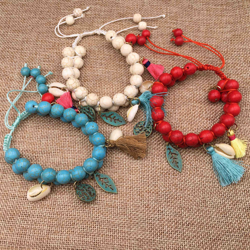 Bohemian-Natural-Turquoise-Beads-Bracelet-Shell-Leaf-Tree-of-Life-Charms-Beaded-Tassel-Bracelets-1279603