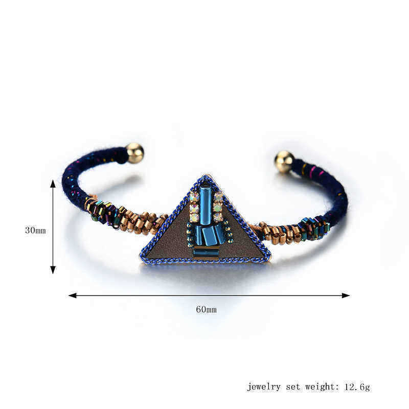 Bohemian-Women-Bracelet-Punk-Blue-Bead-Inlay-Leather-Triangle-Charm-Gold-Plated-Woven-Boho-Bangle-1179137