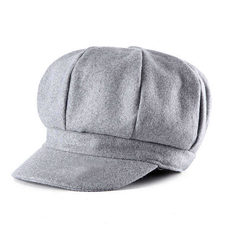 Casual-Cotton-Wool-Women-Solid-Octagonal-Cap-Retro-Newsboy-Hat-Nose-Cap-1093205