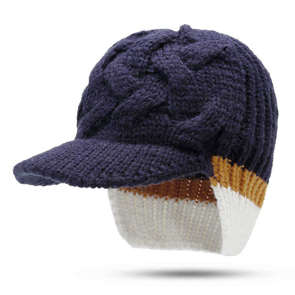 Casual-Winter-Earmuffs-Warm-Knit-Baseball-Cap-Outdoor-Patchwork-Peaked-Cap-1367345
