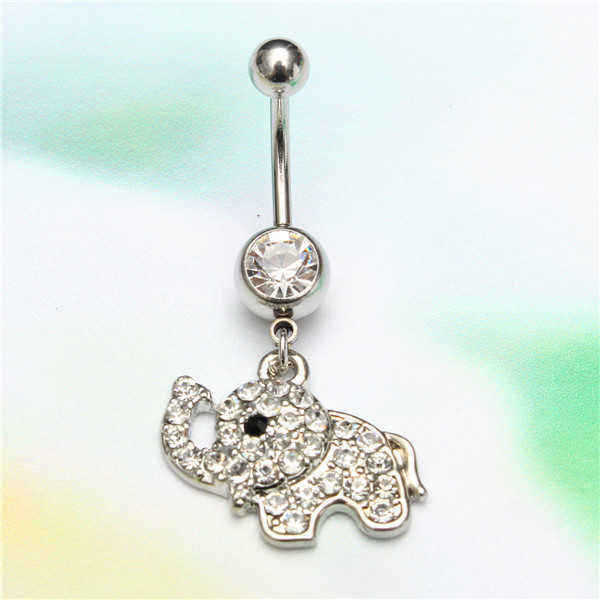 Crystal-Elephant-Belly-Button-Rings-Dangle-Navel-Bar-Body-Piercing-Jewelry-992015