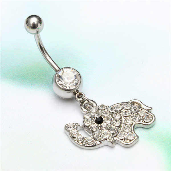 Crystal-Elephant-Belly-Button-Rings-Dangle-Navel-Bar-Body-Piercing-Jewelry-992015