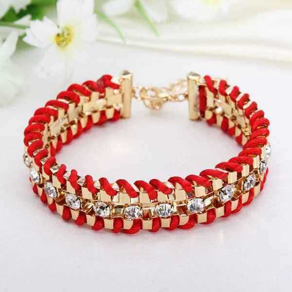 Crystal-Rhinestone-Geometric-Link-Chain-Rope-Weave-Charm-Bracelet-966729