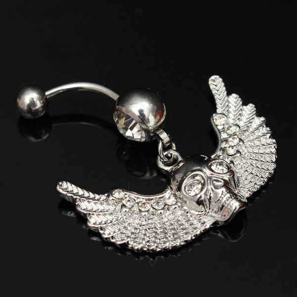 Crystal-Skull-Wings-Navel-Belly-Button-Ring-Piercing-Body-Jewelry-973736