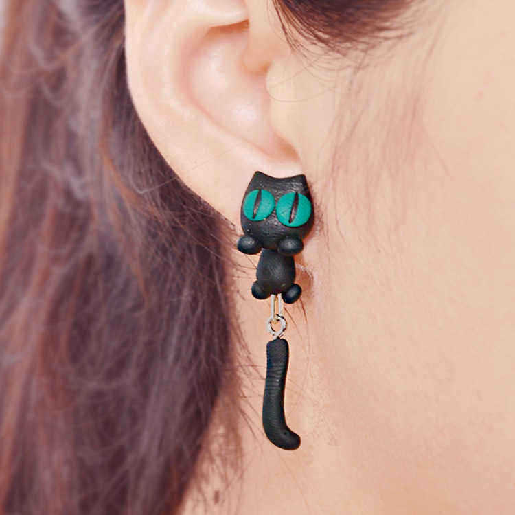 Cute-Animal-Black-Cat-Stud-Little-Kitty-Soft-Clay-Drop-Casual-Earrings-1258146