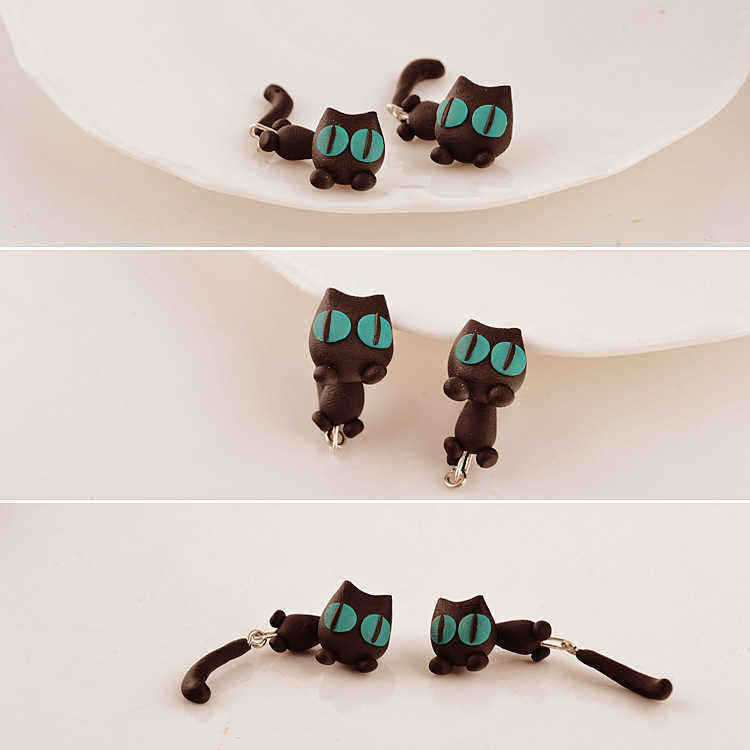 Cute-Animal-Black-Cat-Stud-Little-Kitty-Soft-Clay-Drop-Casual-Earrings-1258146