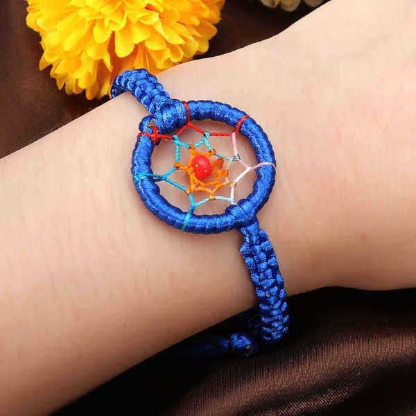 Cute-Colorful-Leather-Indian-DreamampCatcher-Bracelet-Adjustable-943712