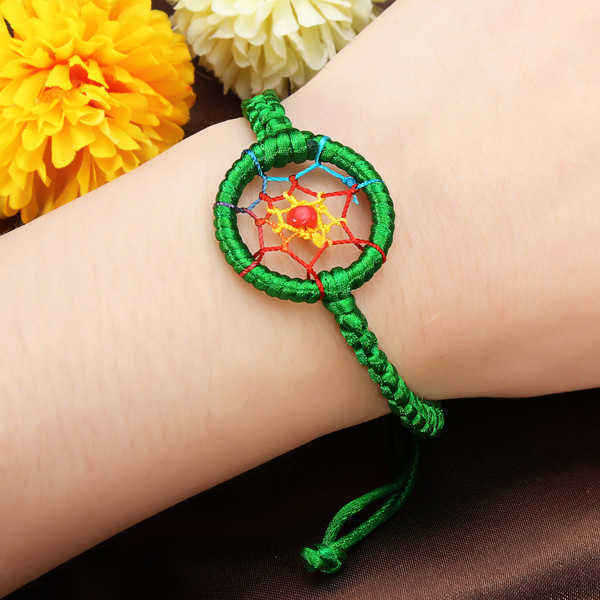 Cute-Colorful-Leather-Indian-DreamampCatcher-Bracelet-Adjustable-943712