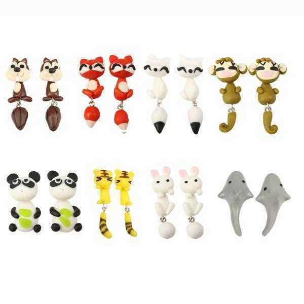 Cute-Handmade-Flower-Fox-Cat-Panda-Monkey-Stud-Earrings-For-Women-994913